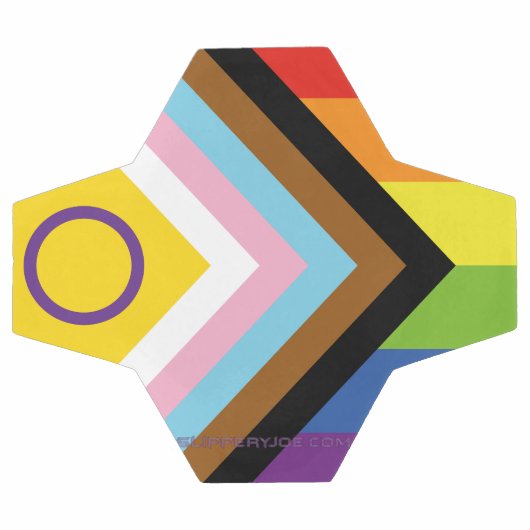 SlipperyJoe Intersex Progrès Fierté Drapeau arc-en (Plat)