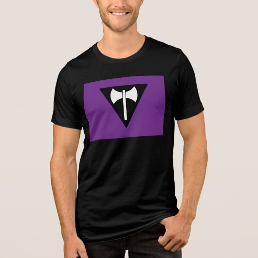 SlipperyJoe lesbische trots vlag krachtige homo fe Tri-Blend Shirt (Voorkant)