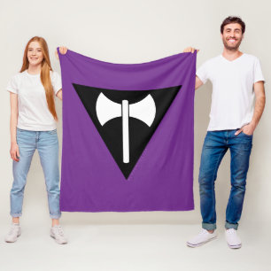 SlipperyJoe lesbische trotsvlag krachtig gay femin Fleece Deken