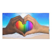 SlipperyJoe levendige regenboog verloop hart inter Kussensloop (Achterkant)