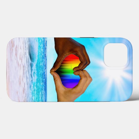 SlipperyJoe levendige regenbooggradiënt hart inter Case-Mate iPhone Case (Achterkant (horizontaal))
