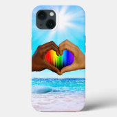 SlipperyJoe levendige regenbooggradiënt hart inter Case-Mate iPhone Case (Achterkant)