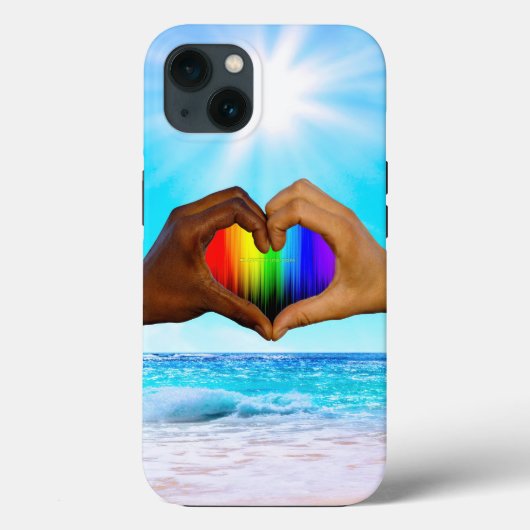 SlipperyJoe levendige regenbooggradiënt hart inter Case-Mate iPhone Case (Achterkant)
