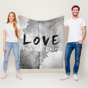 SlipperyJoe liefde heeft geen kleur ras huidskleur Fleece Deken