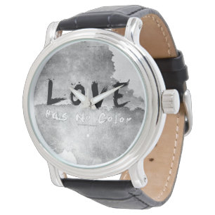 SlipperyJoe liefde heeft geen kleur ras huidskleur Horloge