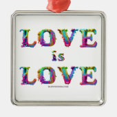 SlipperyJoe liefde is liefde druppelen smelten dyn Metalen Ornament (Voorkant)