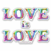 SlipperyJoe liefde is liefde druppelen smelten dyn Sticker (Voorkant)