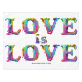 SlipperyJoe liefde is liefde druppelen smelten dyn Tafelkleed (Voorkant (Horizontaal))