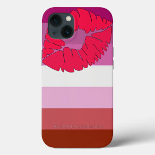 SlipperyJoe lipstick lesbische pridevlag vrouwelij iPhone 13 Hoesje