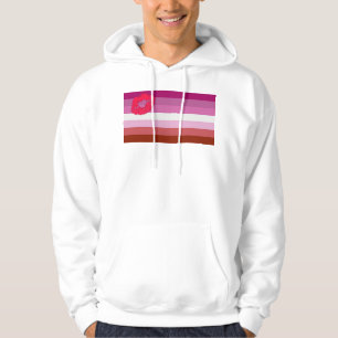 SlipperyJoe lipstick lesbische pridevlag vrouwelij Hoodie