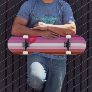 SlipperyJoe lipstick lesbische pridevlag vrouwelij Skateboard