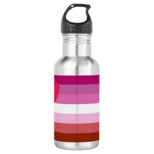SlipperyJoe lipstick lesbische pridevlag vrouwelij Waterfles