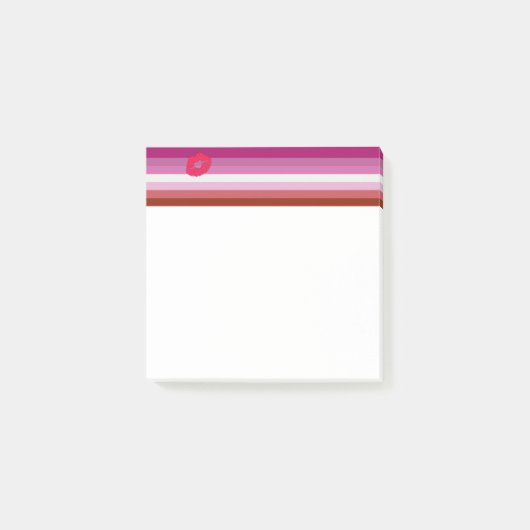 SlipperyJoe lipstick lesbische trots vlag vrouweli Post-it® Notes (Voorkant)