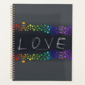 SlipperyJoe love bubbles rood sinaasappel geel gro Planner (Voorkant)