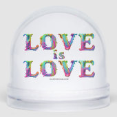 SlipperyJoe love is love dripping melting dynamic  Sneeuwbol (Voorkant)