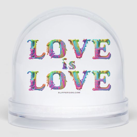 SlipperyJoe love is love dripping melting dynamic  Sneeuwbol (Voorkant)