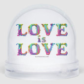 SlipperyJoe love is love dripping melting dynamic  Sneeuwbol (Achterkant)