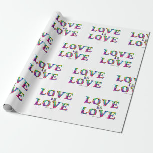 SlipperyJoe love is love druipende smeltende dynam Cadeaupapier
