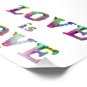 SlipperyJoe love is love druipende smeltende dynam Foto Afdruk