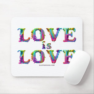 SlipperyJoe love is love druipende smeltende dynam Muismat