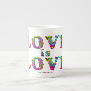SlipperyJoe love is love druipende smeltende dynam Porselein Kop