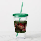 SlipperyJoe mannelijke borst zes pack maag blote r Acryl Drinkbeker (Achterkant)