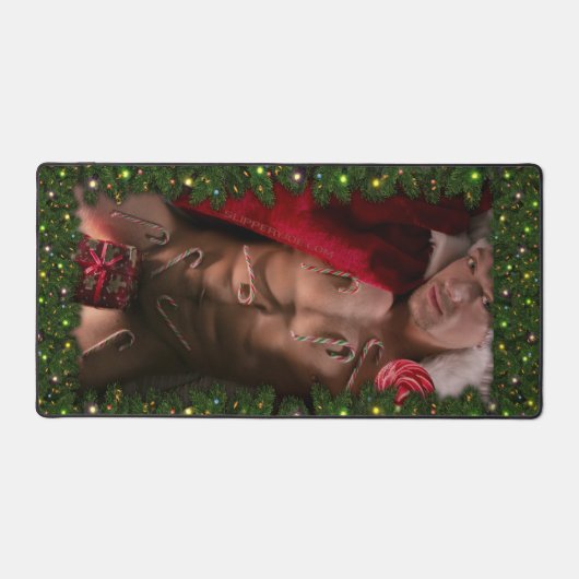 SlipperyJoe mannelijke borst zes pack maag blote r Bureaumat (Voorkant)