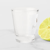 SlipperyJoe Merry Kerstfeest rendier rode neus mie Shot Glas (Links)