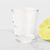 SlipperyJoe Merry Kerstfeest rendier rode neus mie Shot Glas (Rechts)