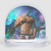 SlipperyJoe muscular man underwear bulge vibrant h Sneeuwbol (Achterkant)