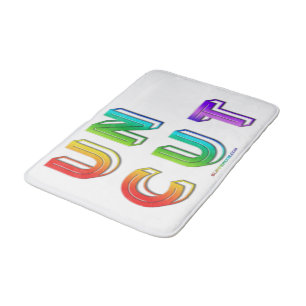 SlipperyJoe onbesneden levendig levendige neon reg Badmat