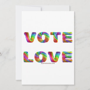 SlipperyJoe stem liefde gelijkheid regenboogkleuri Feestdagenkaart