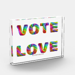 SlipperyJoe stem liefde gelijkheid regenboogkleuri Fotoblokken