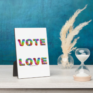 SlipperyJoe stem liefde gelijkheid regenboogkleuri Fotoplaat
