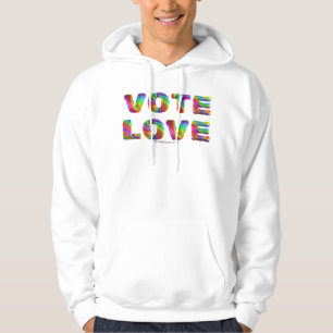 SlipperyJoe stem liefde gelijkheid regenboogkleuri Hoodie