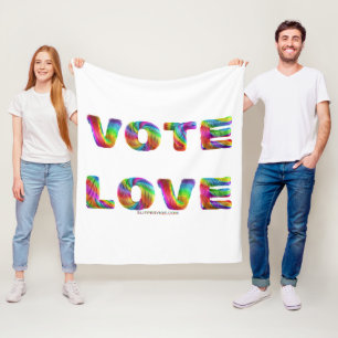 SlipperyJoe stem love gelijkheid regenboogkleurige Fleece Deken