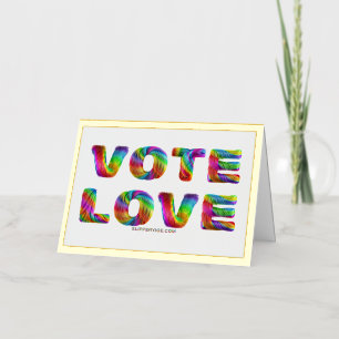 SlipperyJoe stem love gelijkheid regenboogkleurige Folie Wenskaart