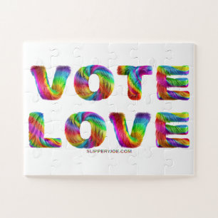 SlipperyJoe stem love gelijkheid regenboogkleurige Legpuzzel