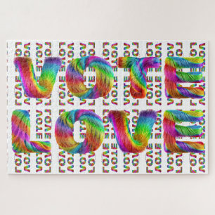 SlipperyJoe stem love gelijkheid regenboogkleurige Legpuzzel