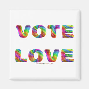 SlipperyJoe stem love gelijkheid regenboogkleurige Magneet