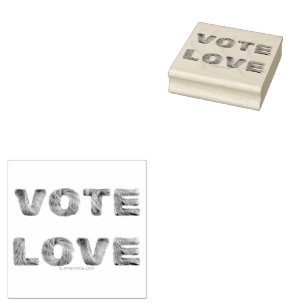 SlipperyJoe stem love gelijkheid regenboogkleurige Rubberstempel