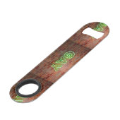 SlipperyJoe verlicht gay neonteken helder levendig Speed Flessenopener (Achterkant Gekanteld)