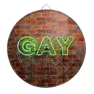 SlipperyJoe verlichte gay neonbord heldere levendi Dartbord