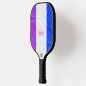 SlipperyJoe versleept de paarse witte blauwe kroop Pickleball Paddle (Links)