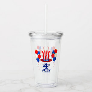 SlipperyJoe's 4 juli Onafhankelijkheidsdag klassie Acryl Drinkbeker