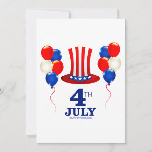SlipperyJoe's 4 juli Onafhankelijkheidsdag klassie Feestdagenkaart