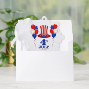 SlipperyJoe's 4 juli Onafhankelijkheidsdag klassie Ornament Kaart