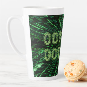 SlipperyJoe's 69 binaire code levendig groene bere Latte Mok