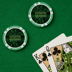 SlipperyJoe's 69 binaire code levendige groene com Poker Chips