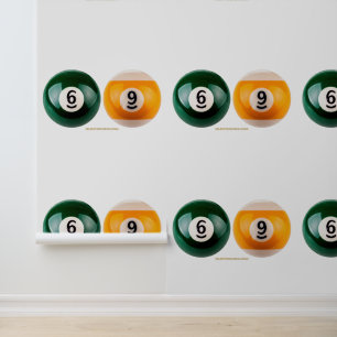 SlipperyJoe's 69 harde pooltafel twee biljartbal Behang